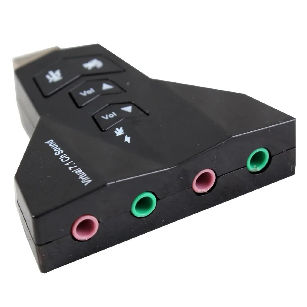 7 1 канальный USB 2 0 внешняя звуковая карта с двойной 3 5 мм гарнитурой и микрофоном