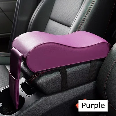 purple Кожаный Автомобильный подлокотник, авто консоль, подлокотник для hyundai Accent Azera Elantra Solaris Verna Santa Fe IX45 Sonata - Название цвета: purple
