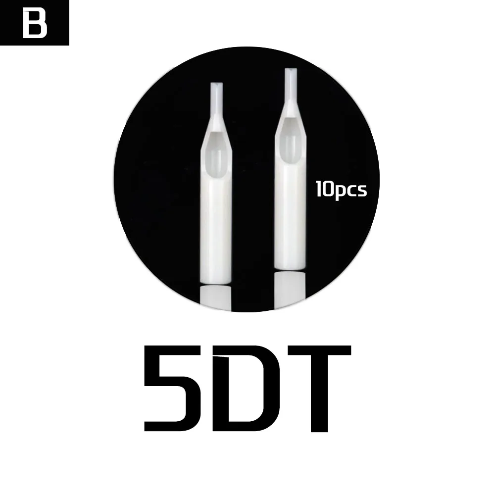 5RL 10 шт DT стерильные белые одноразовые наконечники татуировки Короткие Пластиковые иглы для тату боди-арт поставка - Номер модели: 5RL