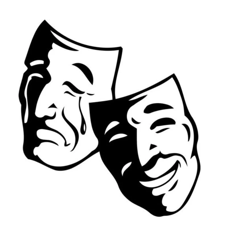 Theater Mask Vinyl Decal Sticker Truck Window Car Accessories Motorcycle Helmet Styling Rear | Автомобили и мотоциклы