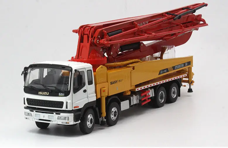 1:38 литой грузовик для SANY ISUZU 50m насос бетона SY5385THB 50 Truck X Foot Mobile Machinery Shop