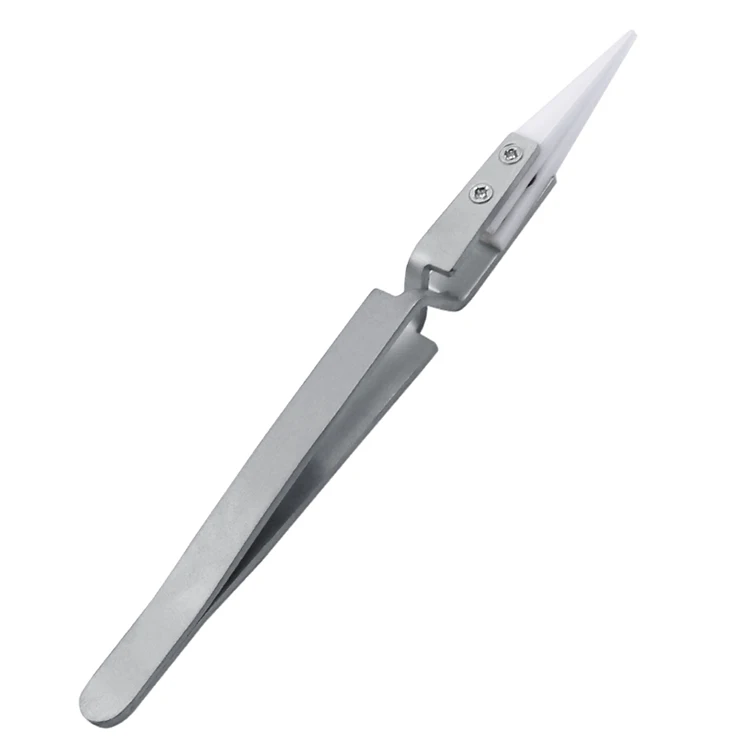 Антистатические обратные керамические Tweezers электронная сигарета термостойкие проводящие изогнутые прямые пинцеты
