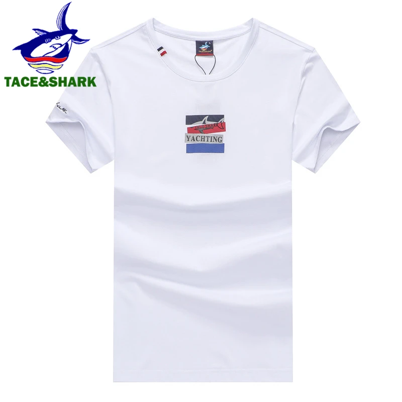 Мужская футболка с принтом акулы TACE &amp SHARK Повседневная коротким рукавом размеры