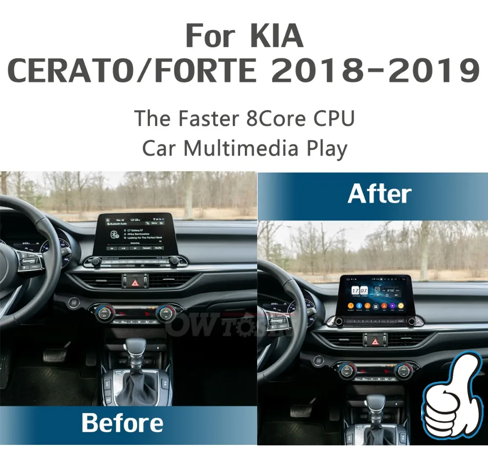 " ips Восьмиядерный 4 Гб ОЗУ+ 64 Гб ПЗУ Android 9,0 автомобильный DVD радио gps для Kia CERATO FORTE DSP CarPlay Parrot BT стерео