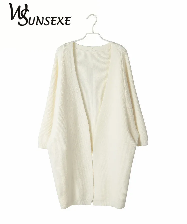 Batwing Sleeve Knitted Long Cardigan Sweaters Female Casual Loose Kimono Cape 2017 Warm New Autumn Winter Sweater Women |