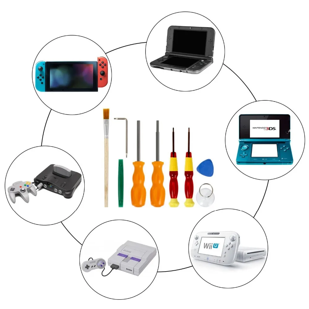 Прецизионная отвертка инструменты для ремонта комплект nintendo Switch DS Lite wii GBA и