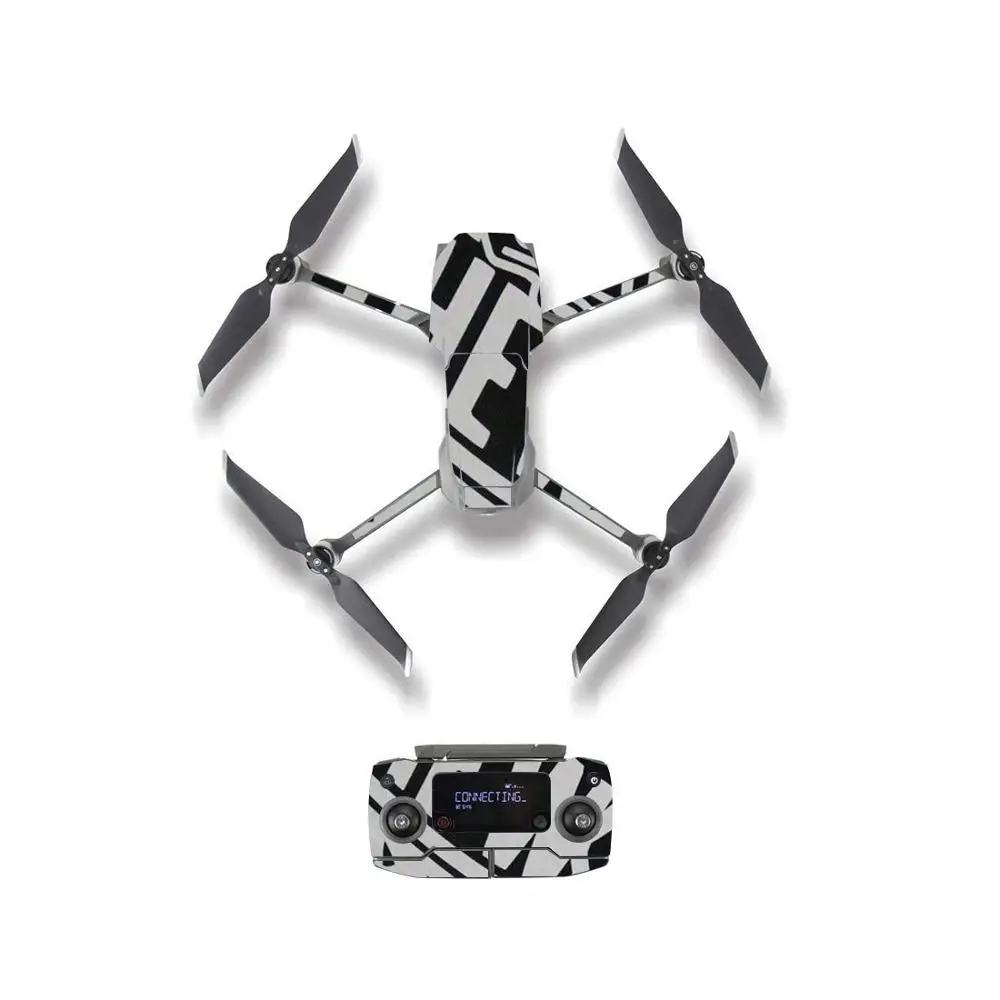 YSDJM20049 Черный и белый узор стильный стикер кожи для DJI Mavic 2 Pro& Zoom Drone корпус пульт дистанционного управления батарея защитная пленка - Цвет: YSDJM20049