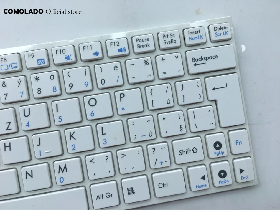 CZ Чешская клавиатура для ASUS Eee PC 1001HA 1001PX 1001PXD 1005 1005HD 1005HA 1005PX 1008 1008HA белая с рамкой
