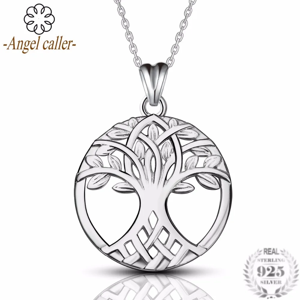 Женское ожерелье с подвеской в виде дерева жизни Angel Caller из стерлингового серебра