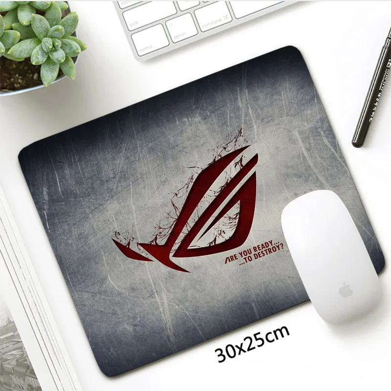 Игровой коврик для мыши ASUS 30x25 см резиновый маленького размера с застежкой по