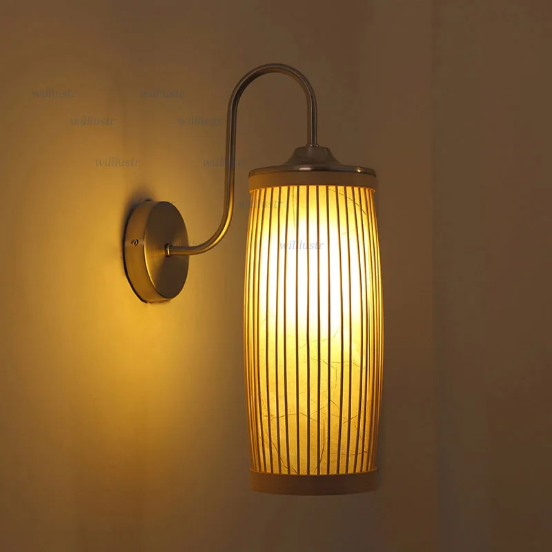 値段 クリエイティブ竹壁ランプ東南アジアスタイルの木製燭台通路廊下茶屋バー玄関ベッドサイド手作りランタン照明