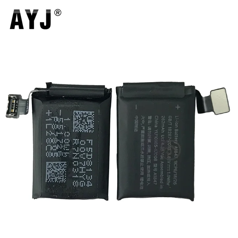 Оригинальный аккумулятор AYJ A1847 1 шт. для Apple Watch Series 3 gps 38 мм S3 262 мАч реальная