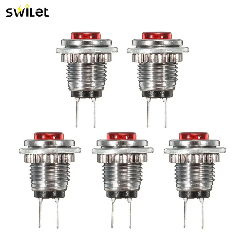 5 шт./лот красный свет кнопочный переключатель M3 компактный мгновенный вкл./выкл.