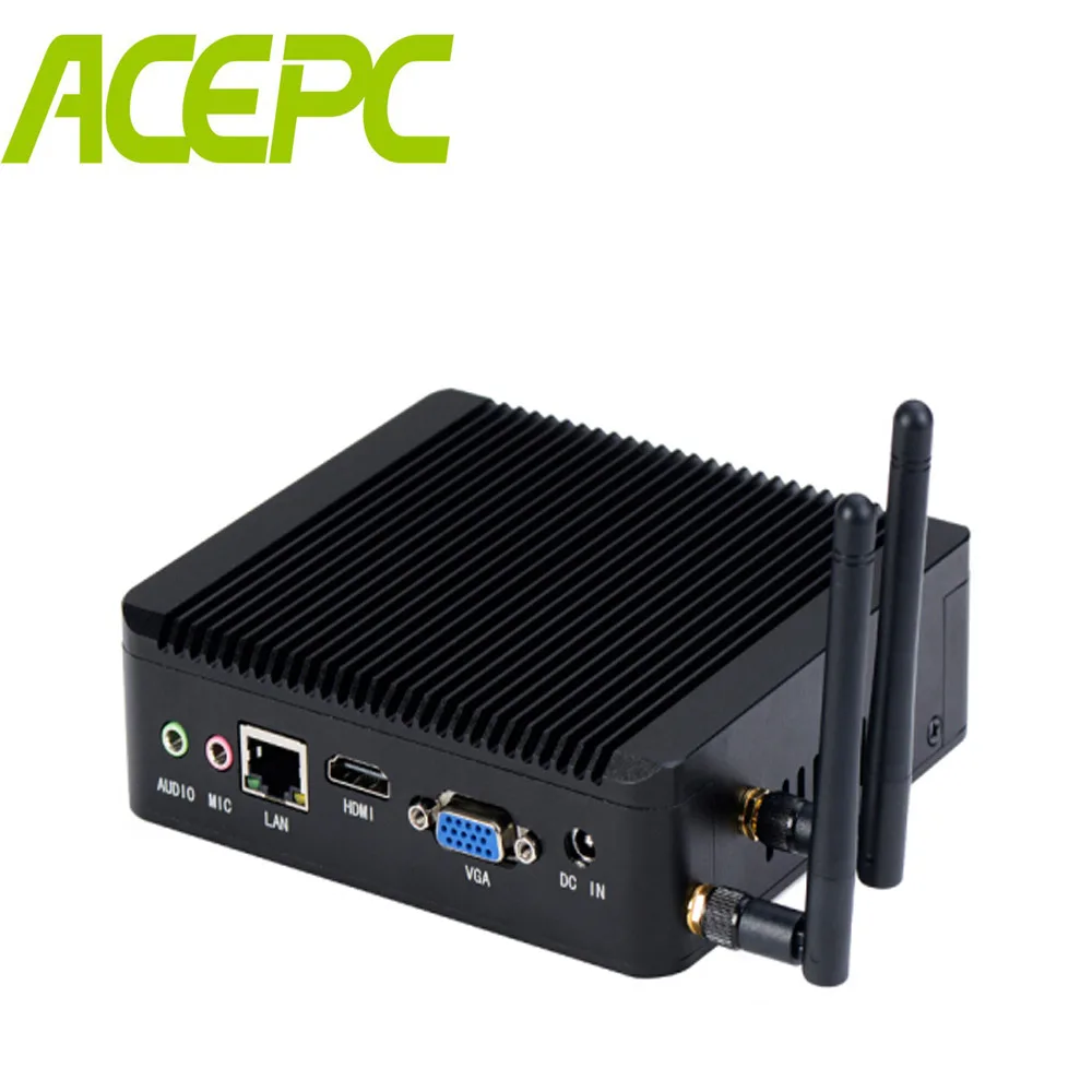 J1900 Мини ПК настольный ПК безвентиляторный ПК Intel Celeron J1900 J1800 N2807 N2810 HDMI WiFi USB Gigabit Ethernet мини настольный компьютер