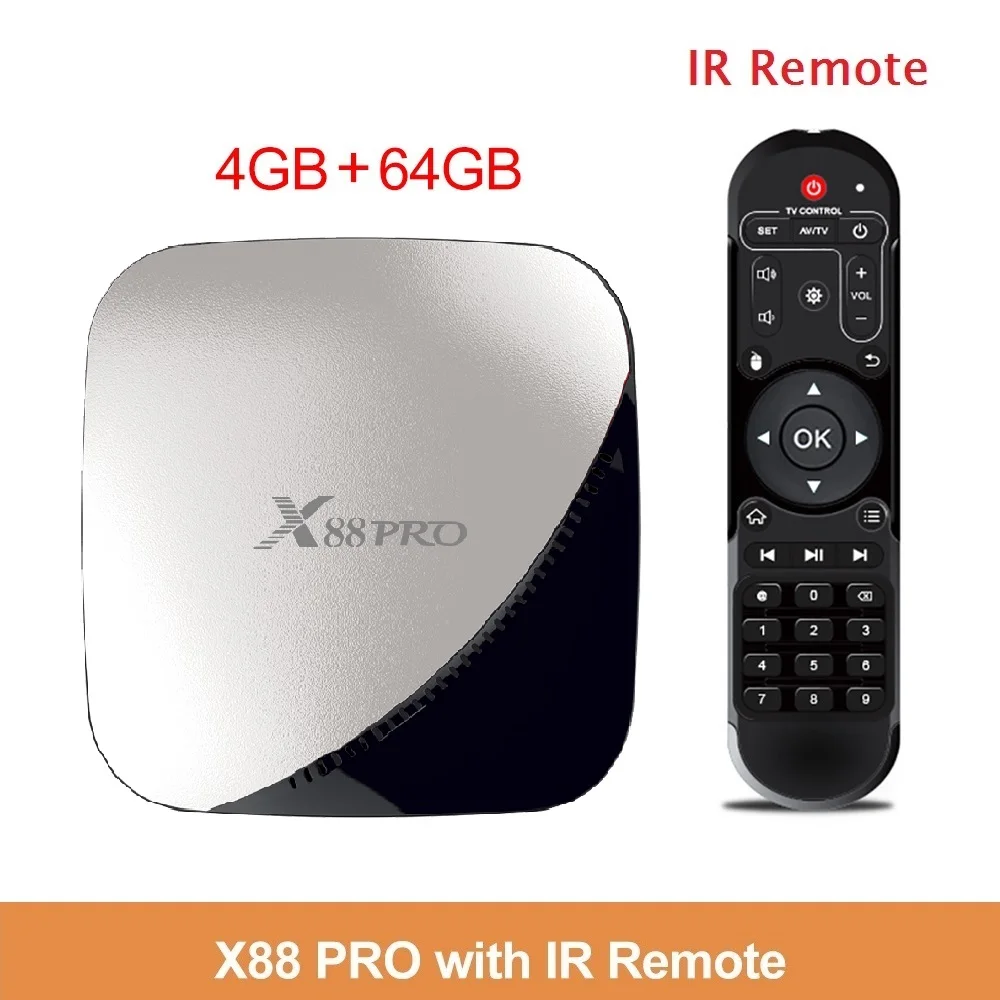 4GB 64GB 4 ГБ 128 ГБ X88 Pro Smart tv BOX Android 9,0 Rockchip RK3318 четырехъядерный wifi проигрыватель Google X88Pro 4 ГБ 32 ГБ телеприставка 2 Гб 16 Гб - Цвет: 4GB 64GB