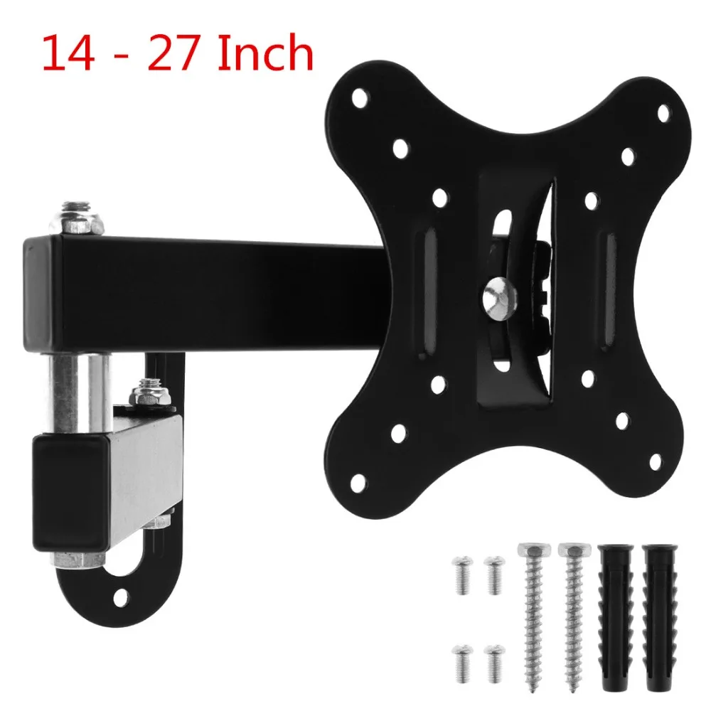 

New` Universal 10KG Adjustable TV Wall Mount Bracket Flat Panel TV Frame Support 15 Degrees Tilt for 14 - 27 Inch LCD LED