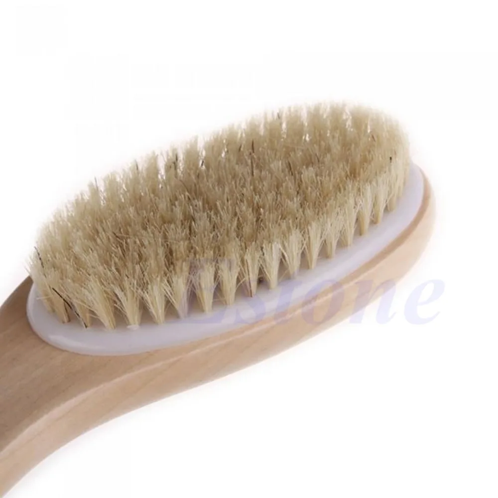 

Full Body Natural Bristle Dry Skin Exfoliation Brush Detox Fight Cellulite Tool