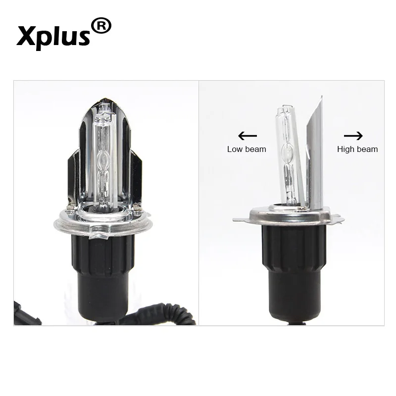 Ксеноновая лампа Xplus H4 HID для фар ближнего и дальнего света 6000k 8000k 12V 35W55W сменная