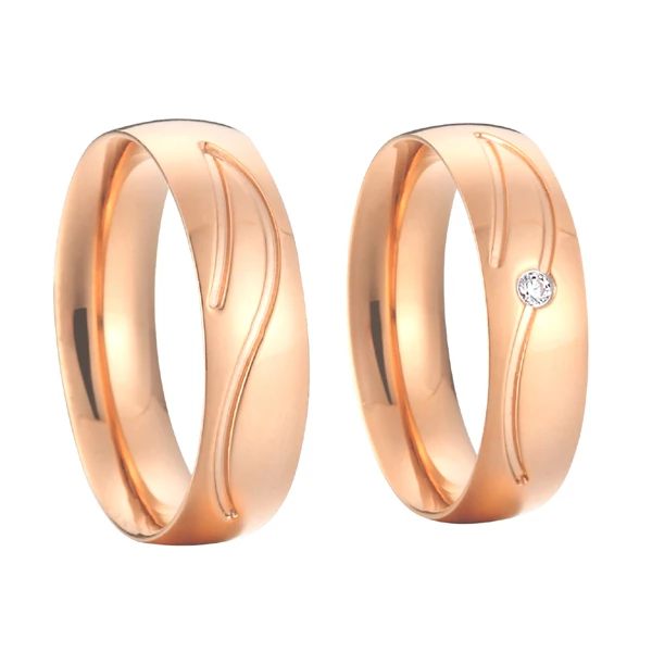 Наборы обручальных колец anel обручальные кольца цвета розового золота из