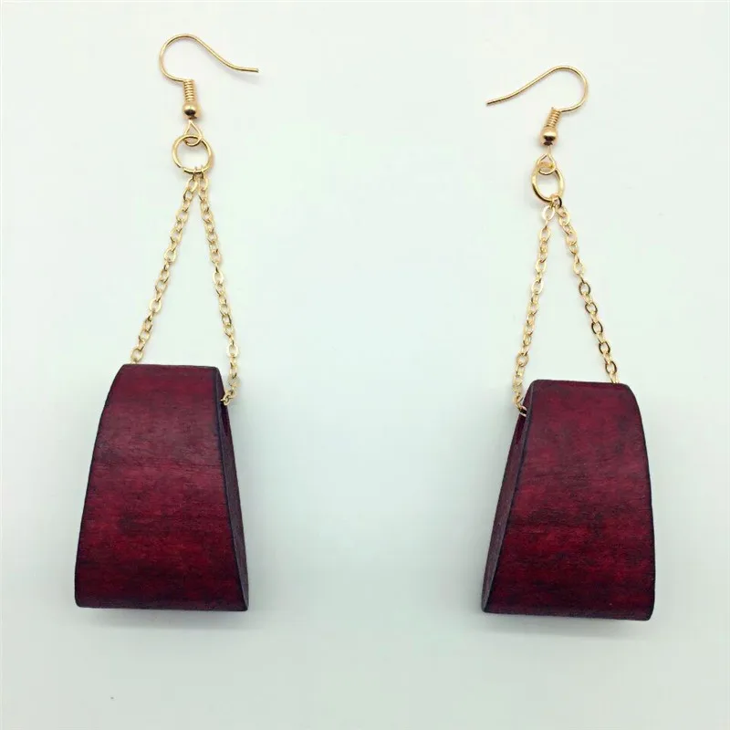 Парные деревянные серьги ручной работы хорошего качества новое поступление |