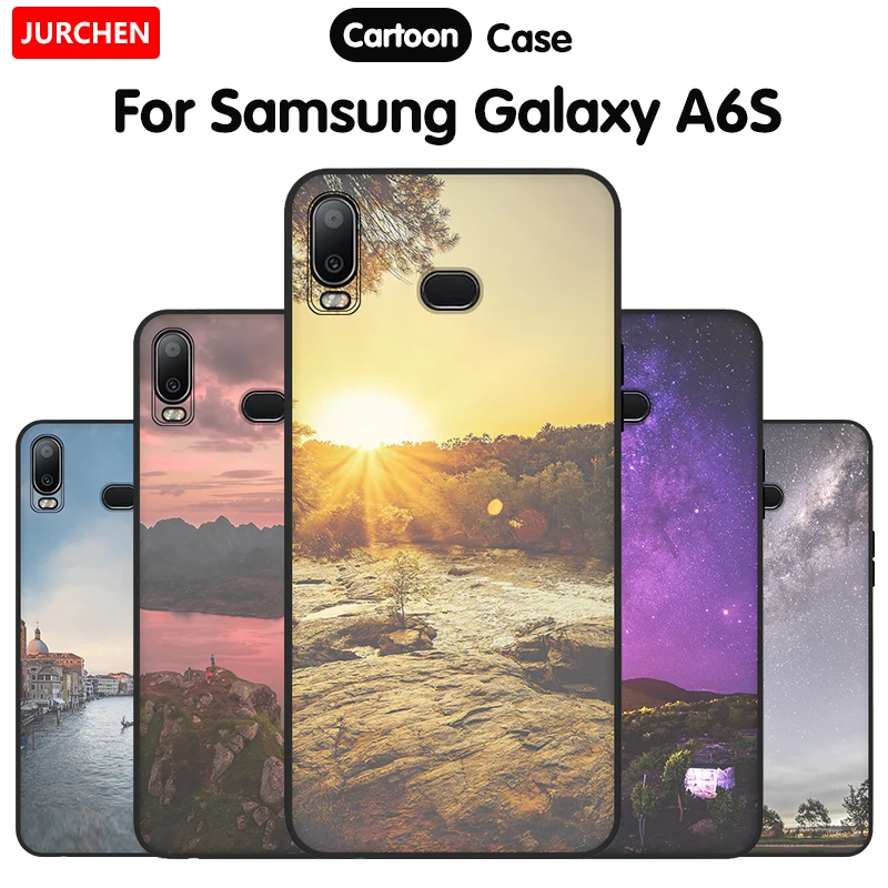 JURCHEN красивый чехол для телефона с принтом Samsung Galaxy A6s G6200 Силиконовый ТПУ мягкий A6S