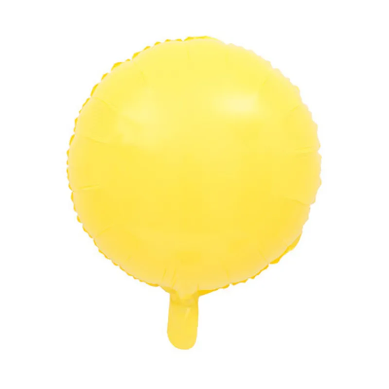 yellow round 10 шт., круглые воздушные шары с сердечками и звездами для девочек на день рождения, вечерние, 18 дюймов, фольгированные шары, макарон, цветные, модные, globos, свадебные подарки, для малышей - Цвет: yellow round