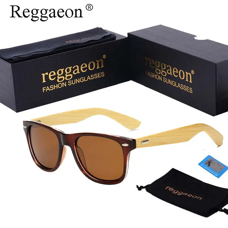 Солнцезащитные очки reggaeon с бамбуковыми дужками для мужчин и женщин