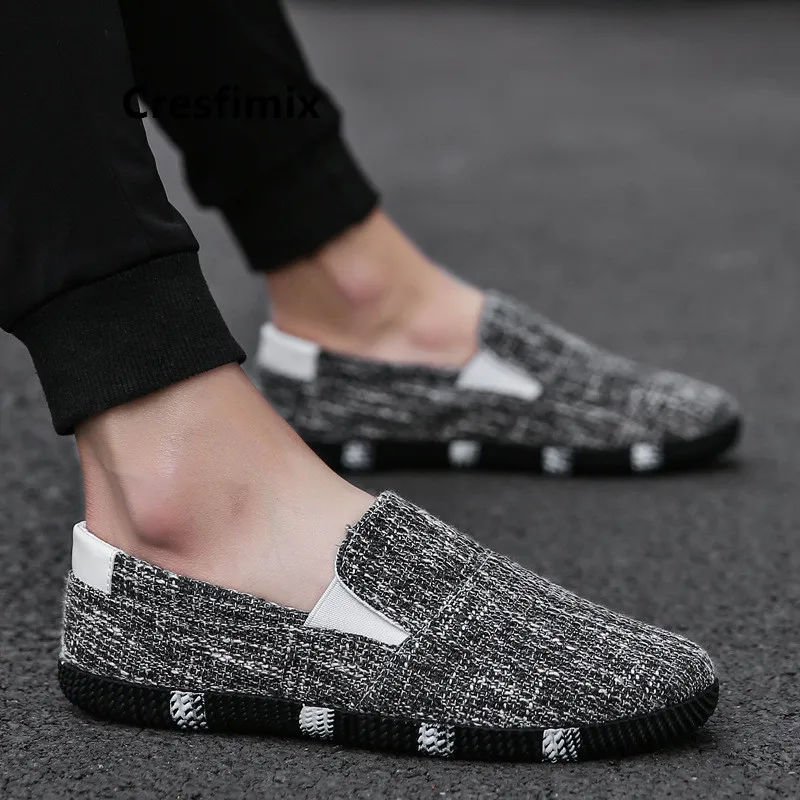 Cresfimix chaussures pour hommes Мужская модная весенняя обувь без шнуровки Цвет Черный