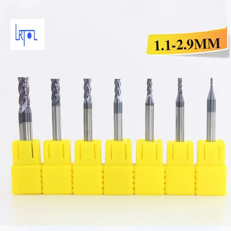 HRC55 5 шт. 1 1-2 9 * 4D 50L-4Flutes твердосплавная Концевая фреза CNC спиральная фрезерные