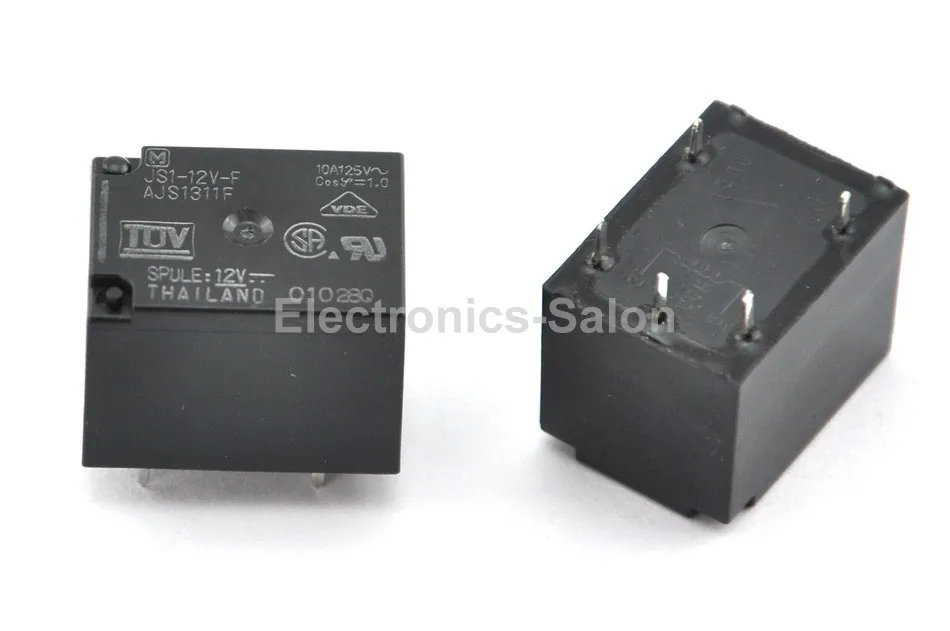 

( 2 pcs/lot ) JS1-12V-F 10A Cubic Type Power Relay, SPDT / 1 Form C, DC 12V