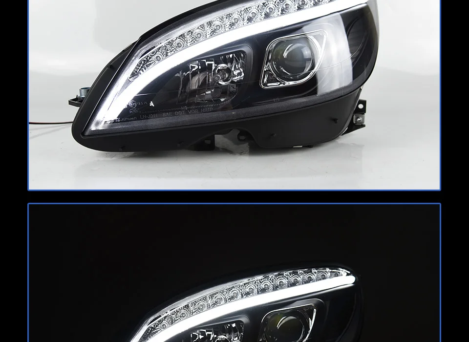 AKD автомобильный Стайлинг головная лампа для Benz W204 фары 2007-2010 C300 C260 C200 светодиодный налобный фонарь светодиодный DRL Hid Bi Xenon автомобильные аксессуары