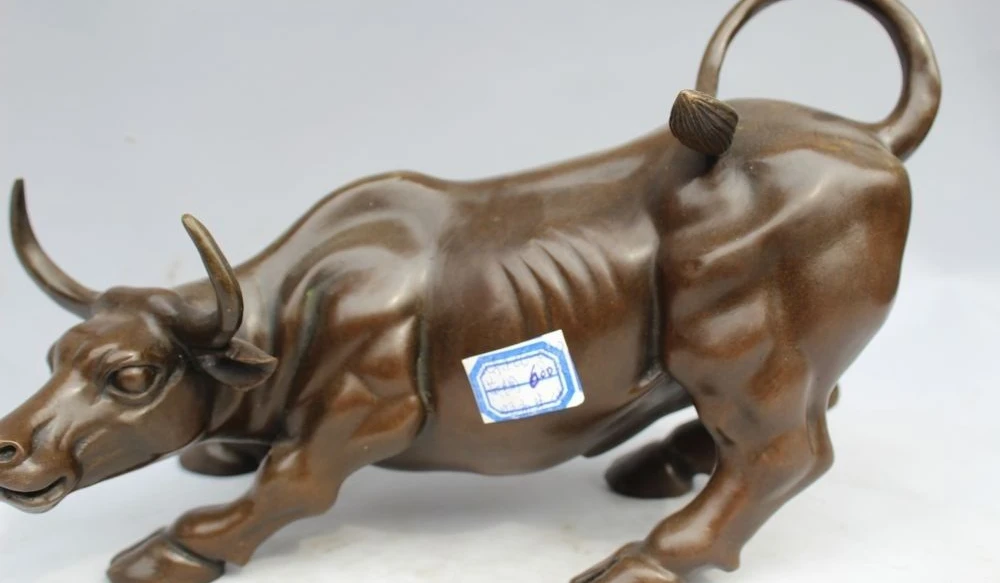 Статуэтка западного искусства злобный бык скульптура скот | Дом и сад