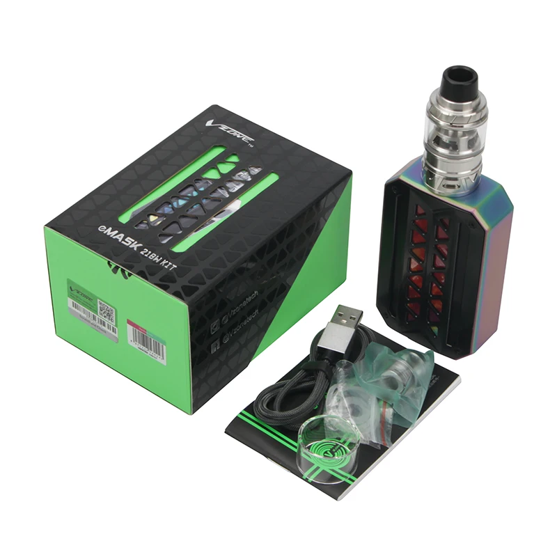 Оригинальный Vzone EMask тк кит 218 Вт MOD с 6 мл уран танк электронная сигарета Vape 5-цвет