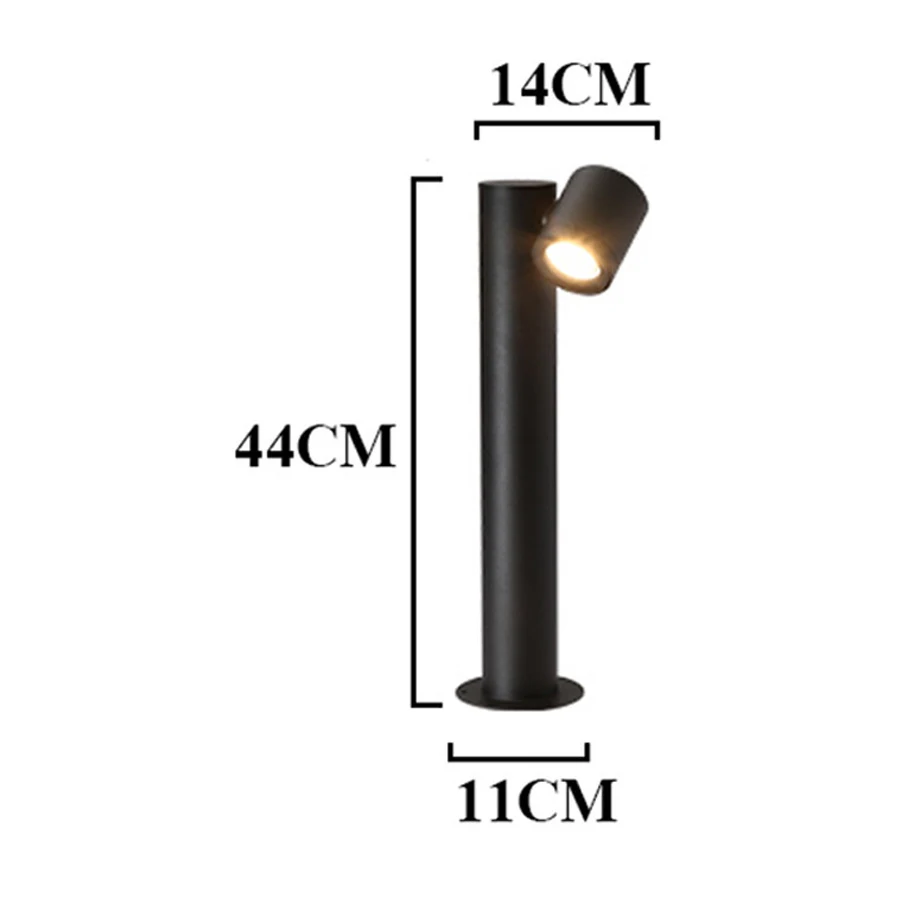 9W Single Head Thrisdar Adjustable Outdoor Garden Lawn Lamp Waterproof Landscape Pathway Lawn Spotlight Street Park Villa Holiday Pillar Light - Испускаемый цвет: 9W Single Head