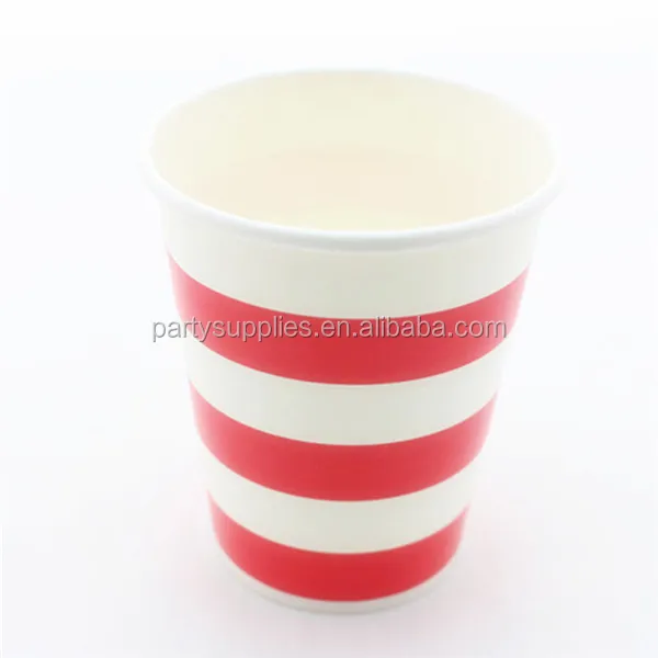Бесплатная доставка 48 шт. 9 унций красные бумажные стаканчики принадлежности для