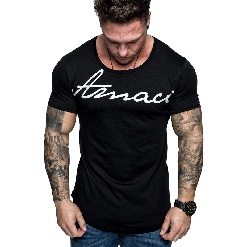 Для мужчин личности в повседневном стиле футболки с рисунками из мультфильмов