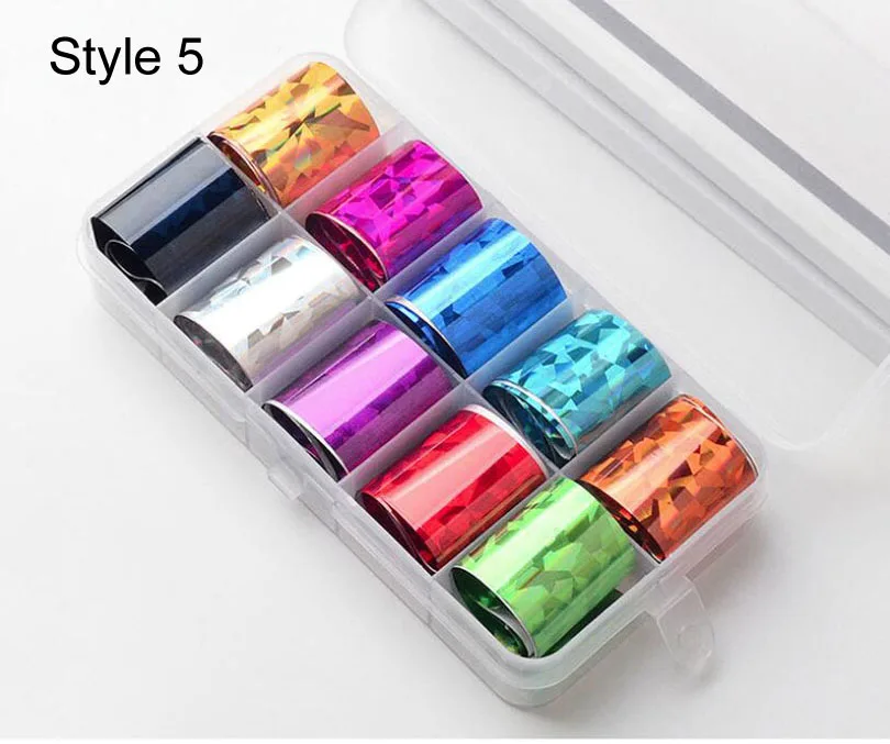 Style5 AddFavor Очаровательная наклейка из фольги для ногтей, цветная, звездная, переводная бумага, фольга, наклейки, сделай сам, дизайн, маникюр, украшение для ногтей - Цвет: Style5