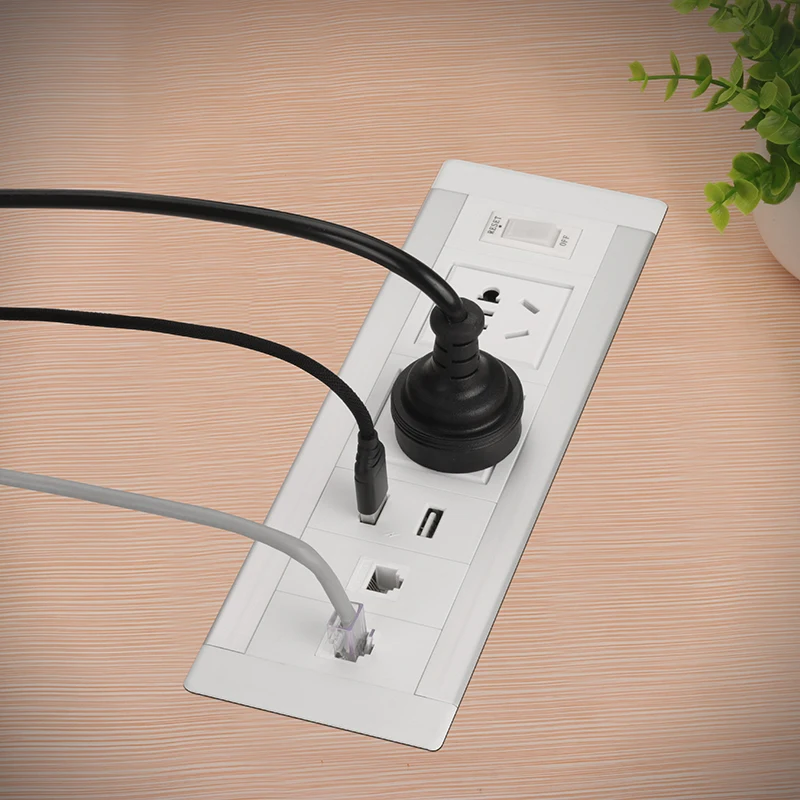JOHO настольные розетки RJ45 VGA логотип 250В 10А/16А три универсальная настольная