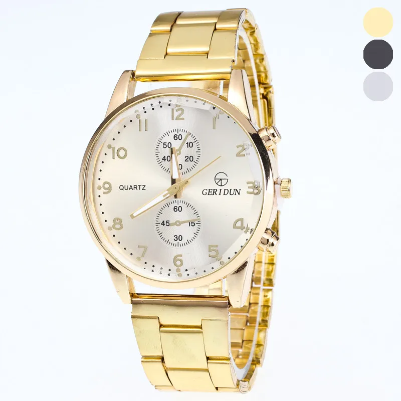 Часы мужские для мальчиков популярные 2018 золотые с алмазным циферблатом Золотая