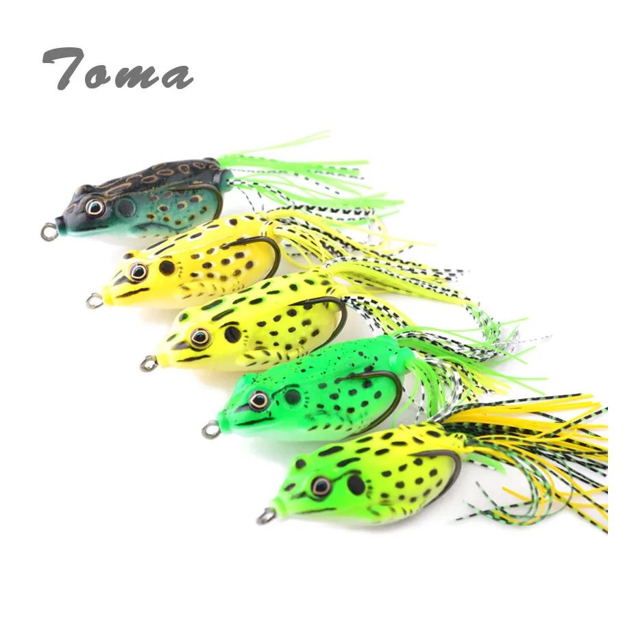 Тома 1 шт. лягушка против насекомых для рыбалки приманки змееголов 40 мм 60 Пластик