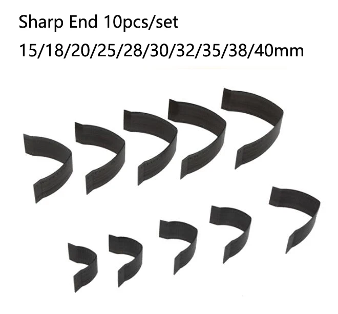 sharp 10 шт. DIY кожаный ремень конец плоская sharp конец под давлением форма для нарезки нож часового пояса пробивая ручной инструмент в форме резак 15-40 мм - Цвет: sharp