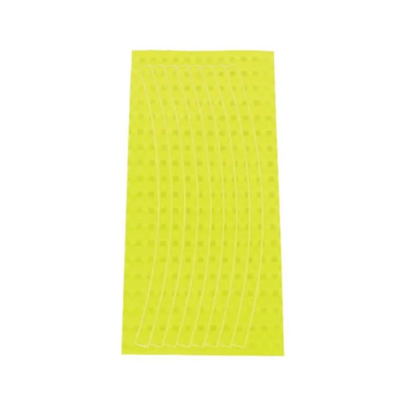 1PCS Yellow Обод колеса велосипеда отражательные переводные наклейки протектор безопасности MTB отражатель - Цвет: 1PCS Yellow