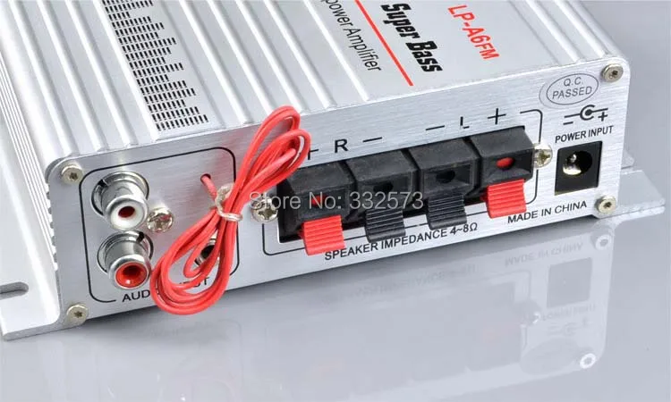 LP-A6FM мини Hi-Fi стерео усилитель мощности автомобиля FM для компьютера MP3 динамик