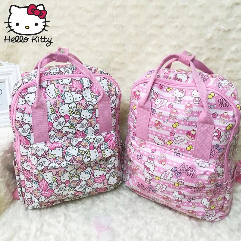 Милая мультяшная сумка hello kitty, модная женская сумка на одно плечо, водонепроницаемая Диагональная Сумка, милый школьный рюкзак для девочек, плюшевый рюкзак на плечо
