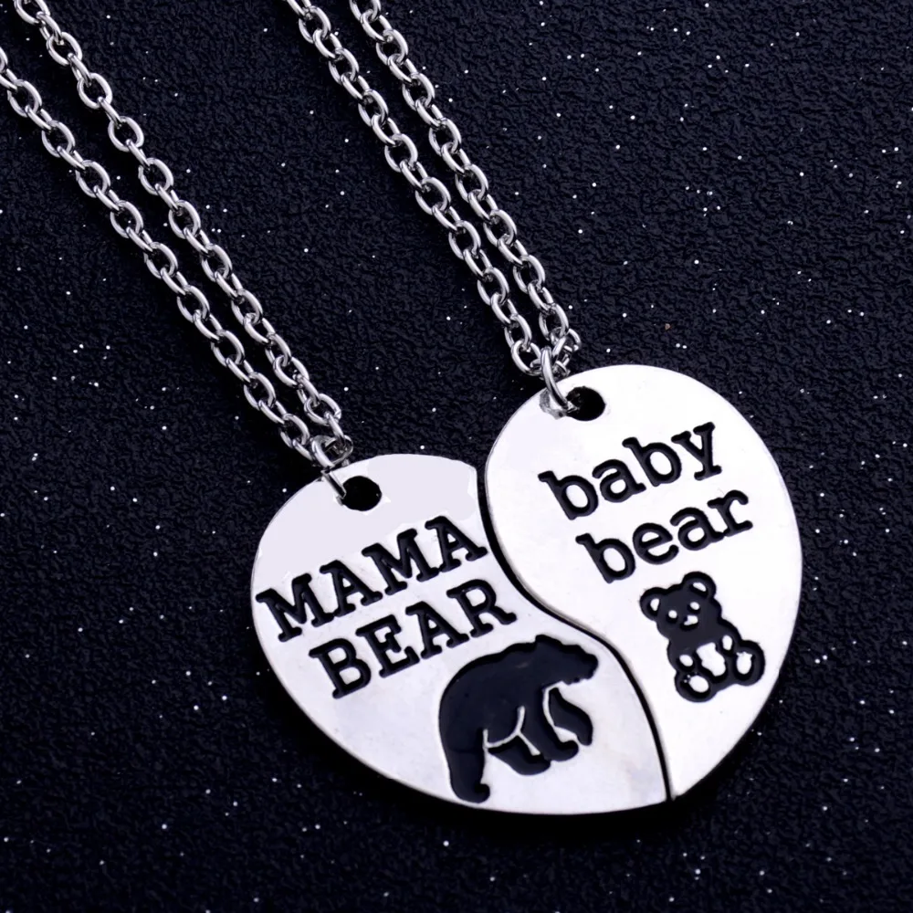 2 шт./компл. подвеска в виде медвежонка с надписью Love Broken Heart|bear necklace|necklace motherchain