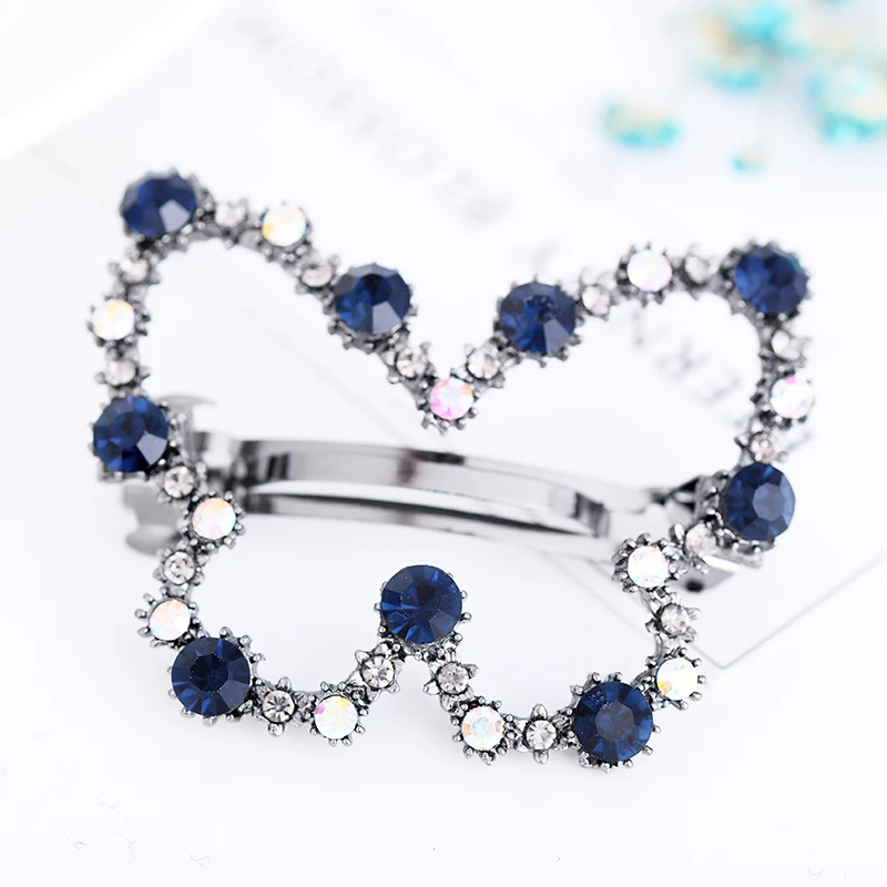 Женская заколка для волос EASYA Винтажная бабочка со стразами треугольная звездой