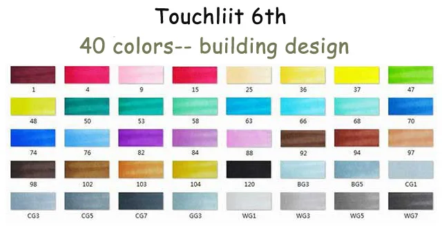 40 interior design Touchliit спиртовые двойные художественные маркеры аниме архитектура 30 40 60 80 цветов ландшафтный дизайн интерьера профессиональные маркеры графические ручки для рисования - Цвет: 40 interior design