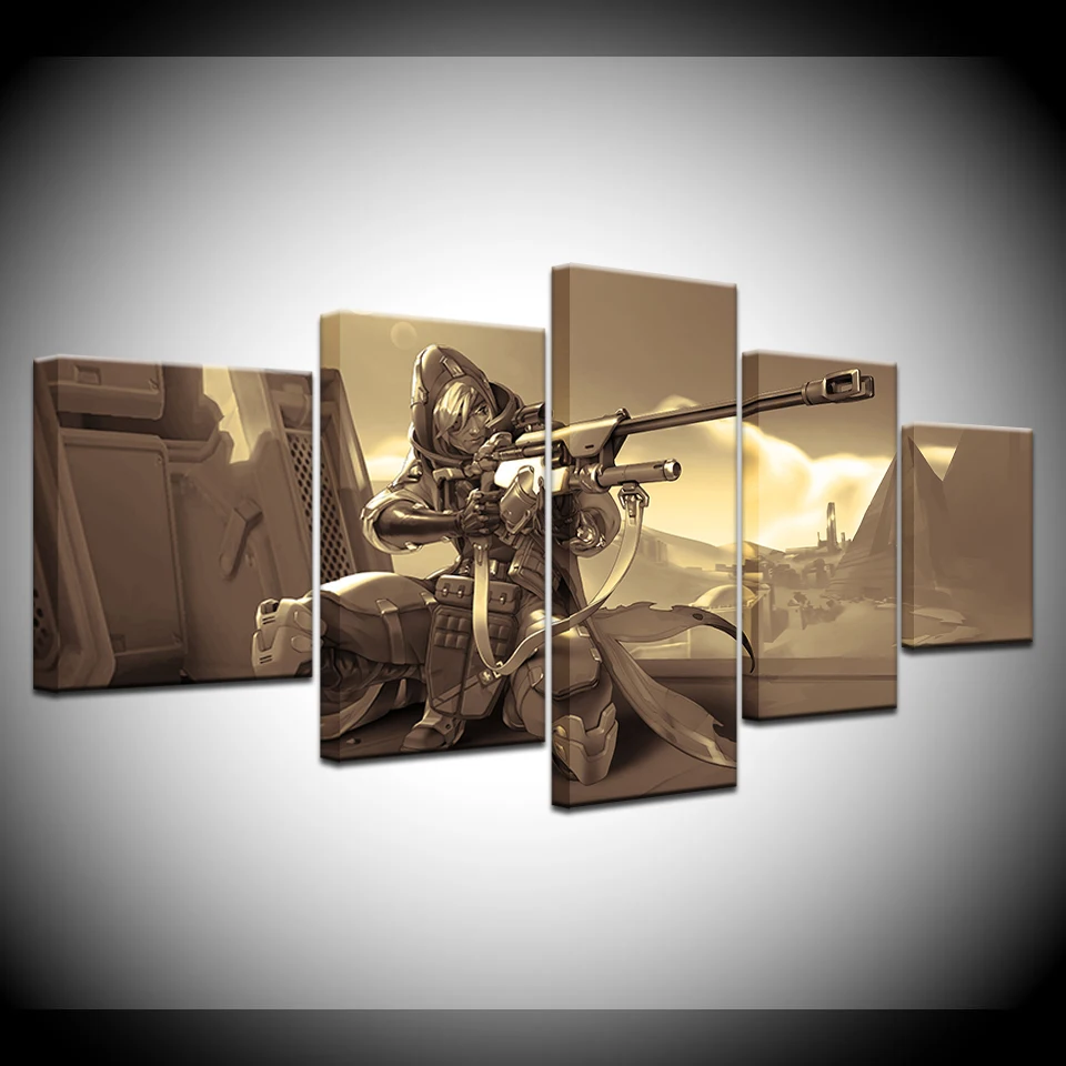 

The game role character modern cool 5 panel HD Print modern Wall posters Canvas Art painting For home living room decoration