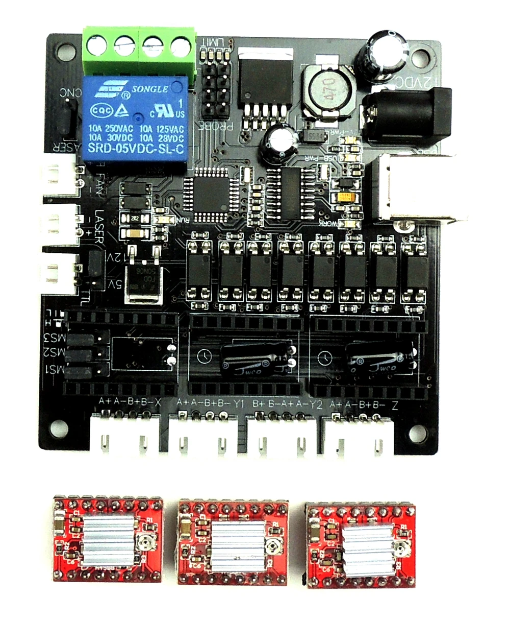 Фото GRBL Лазерная плата контроллера ЧПУ Мини гравировальный станок breakout board USB 3 оси GRBL Лазерная плата контроллера ЧПУ Мини гравировальный станок breakout board USB 3 оси
