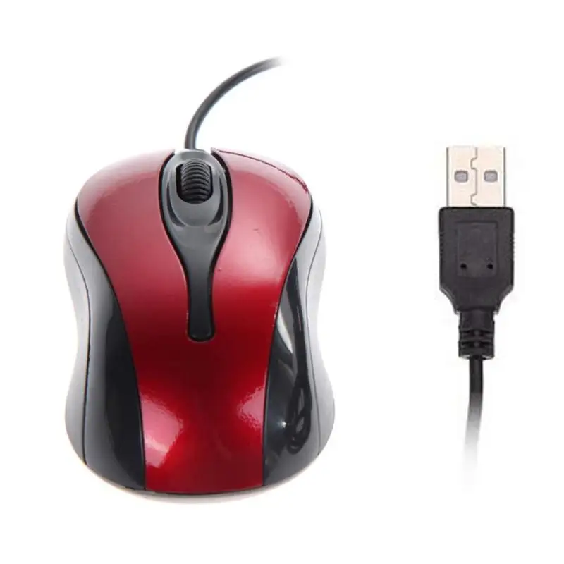 Мини проводной кабель USB настраиваемое оптическое колесо прокрутки мышь для портативных ПК